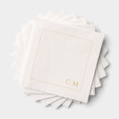 Monogramme personnalisé Élégant Mariage cadre or (Insitu (empilé))