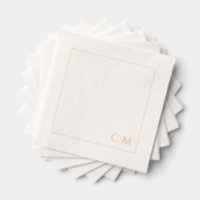 Monogramme personnalisé Élégant Mariage cadre or