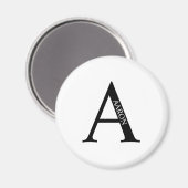 Monogramme personnalisé et aimant de nom (Recto/Verso)