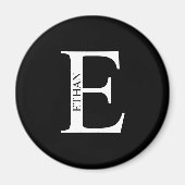 Monogramme personnalisé et aimant de nom (Devant)