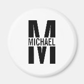 Monogramme personnalisé et aimant de nom (Devant)