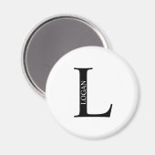 Monogramme personnalisé et aimant de nom (Recto/Verso)