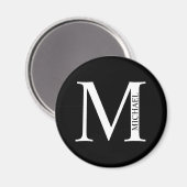 Monogramme personnalisé et aimant de nom (Recto/Verso)