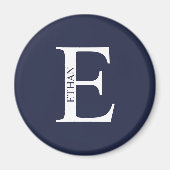 Monogramme personnalisé et aimant de nom (Devant)