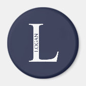 Monogramme personnalisé et aimant de nom (Devant)