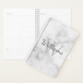 Monogramme personnalisé et apparence de marbre de  (Devant avec enveloppe)