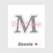 Monogramme personnalisé et autocollant (Feuille)