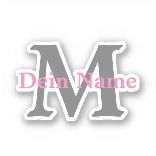 Monogramme personnalisé et autocollant (Devant)