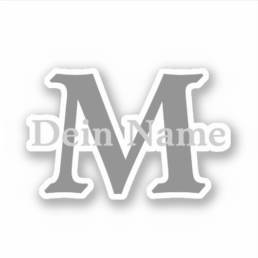 Monogramme personnalisé et autocollant (Devant)