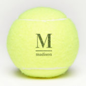 Monogramme personnalisé et balles de tennis de nom (Devant)