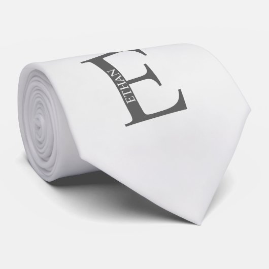 Monogramme personnalisé et Cravate de nom (Roulé)