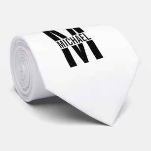 Monogramme personnalisé et Cravate de nom
