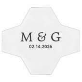 Monogramme personnalisé et date personnalisée (Plat)