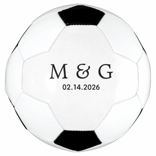 Monogramme personnalisé et date personnalisée (Devant)