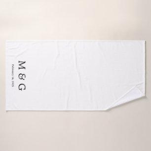 Monogramme personnalisé et date personnalisée en b