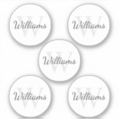 Monogramme personnalisé et étiquette de nom (Devant)