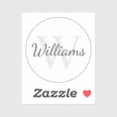 Monogramme personnalisé et étiquette de nom (Feuille)