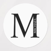 Monogramme personnalisé et Étiquettes de nom (Design 2)