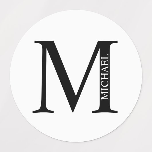 Monogramme personnalisé et Étiquettes de nom (Design 1)