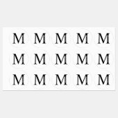 Monogramme personnalisé et Étiquettes de nom (Feuille)