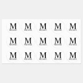 Monogramme personnalisé et Étiquettes de nom (Feuille)