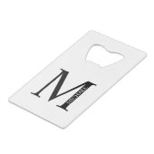 Monogramme personnalisé et nom bouteille de carte  (Devant Angle)