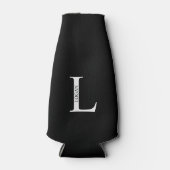 Monogramme personnalisé et nom Glacière de bouteil (Devant)