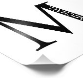 Monogramme personnalisé et nom Impression photo (Coin)