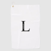 Monogramme personnalisé et nom serviette de golf (Devant)