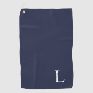 Monogramme personnalisé et nom serviette de golf