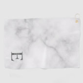 Monogramme personnalisé et nom serviette de golf (Horizontal)