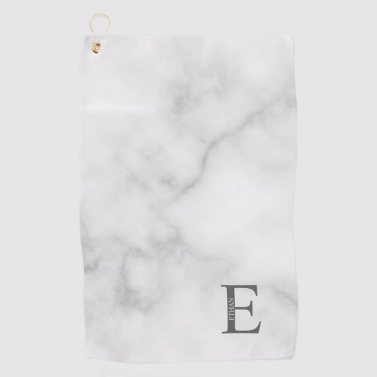 Monogramme personnalisé et nom serviette de golf (Devant)