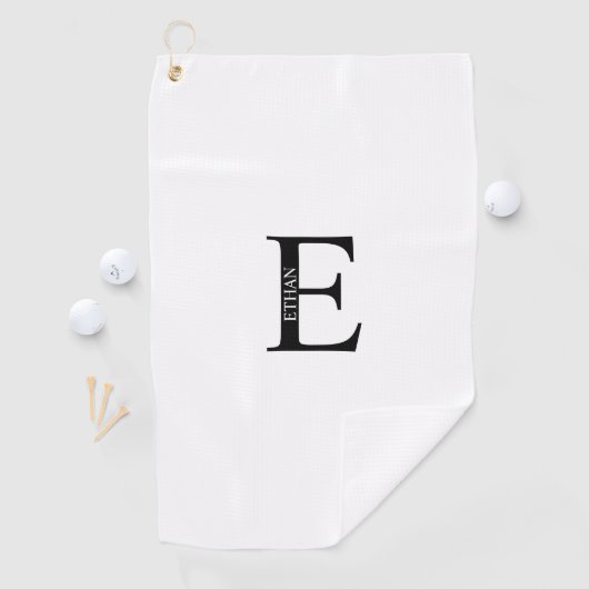 Monogramme personnalisé et nom serviette de golf (En situation)