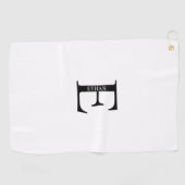 Monogramme personnalisé et nom serviette de golf (Horizontal)