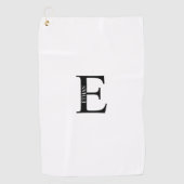 Monogramme personnalisé et nom serviette de golf (Devant)