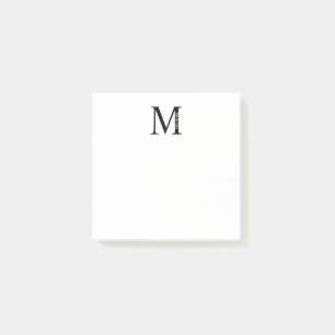 Monogramme personnalisé et notes post-it de nom