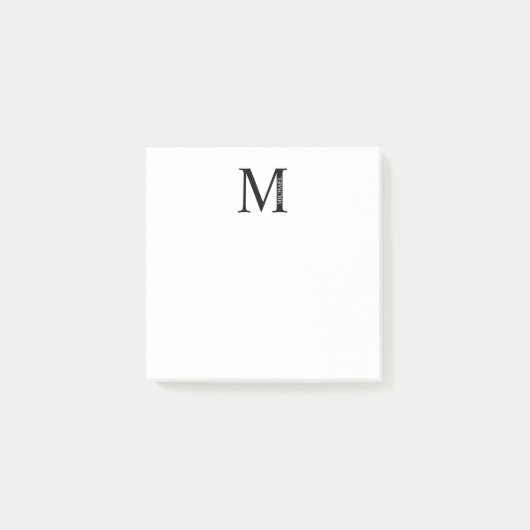 Monogramme personnalisé et notes post-it de nom (Devant)