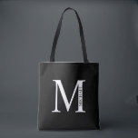 Monogramme personnalisé et Sac fourre-tout de nom<br><div class="desc">Monogramme personnalisé et Nom Giftfeatures monogramme personnalisé et nom dans le style de police serif classique.

Parfait pour les mariages,  les vacances,  les réunions de famille et pour toutes les occasions spéciales.</div>
