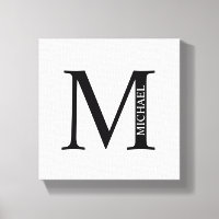 Monogramme personnalisé et toile de nom Imprimer