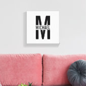 Monogramme personnalisé et toile de nom Imprimer (Insitu(Salon))