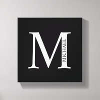 Monogramme personnalisé et toile de nom Imprimer