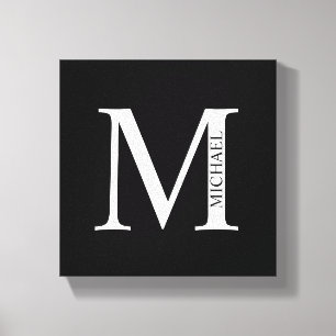 Monogramme personnalisé et toile de nom Imprimer