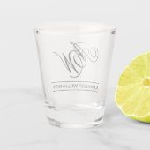 Monogramme personnalisé et verre de tir de nom (Dos)