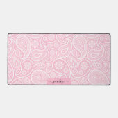 Monogramme personnalisé Fille rose et blanc cachem (Recto)