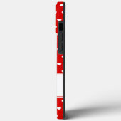 Monogramme Personnalisé Frappe coque iphone rouge (Verso / Gauche)