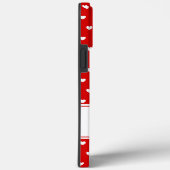 Monogramme Personnalisé Frappe coque iphone rouge (Verso / Droite)