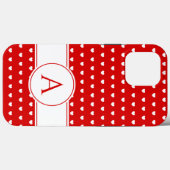 Monogramme Personnalisé Frappe coque iphone rouge (Verso (horizontal))