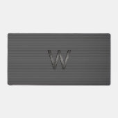 Monogramme personnalisé gris simple et élégant (Recto)