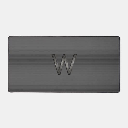 Monogramme personnalisé gris simple et élégant (Recto)