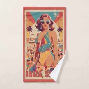 Monogramme personnalisé Ibiza, Espagne Poster de v